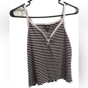 Black and Grey stripped tank top